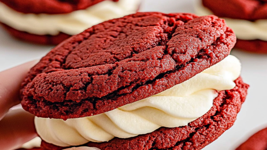 Red Velvet Rose Sandwich Cookies Recipe