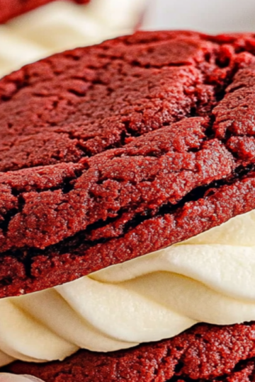 Red Velvet Rose Sandwich Cookies Recipe