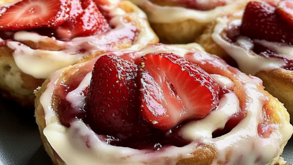 Strawberry Cheesecake Cinnabon Rolls Recipe