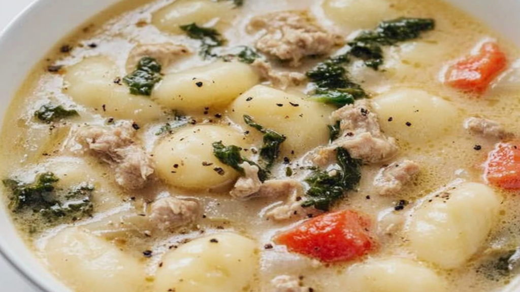 Cozy Turkey Cheddar Gnocchi Soup Recipe for Chilly Nights