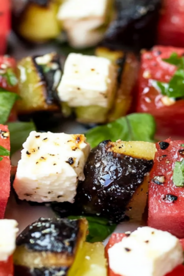 Refreshing 4th of July Watermelon Feta Skewers Recipe
