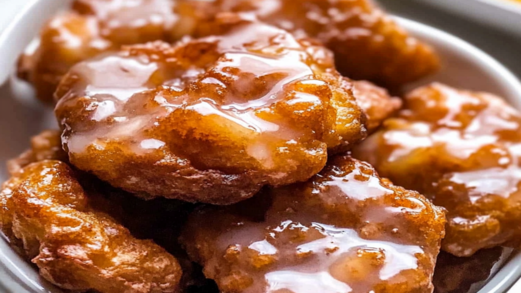 Apple Fritters with Glaze – No Yeast Recipe