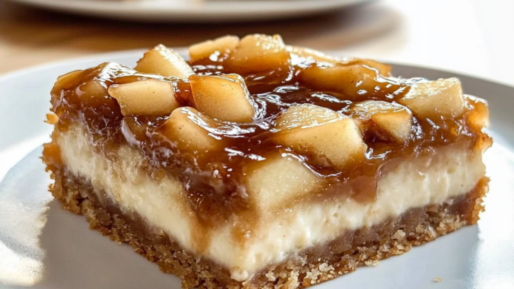 Caramel Apple Cheesecake Bars Recipe