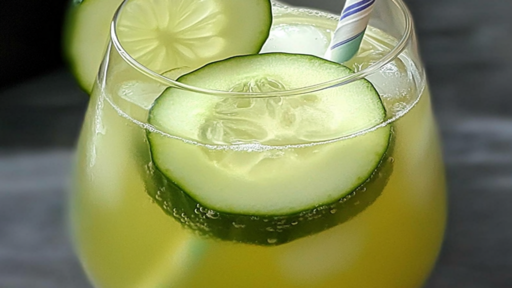 Refreshing Cucumber Lime Summer Drink No Alcohol Spritzer