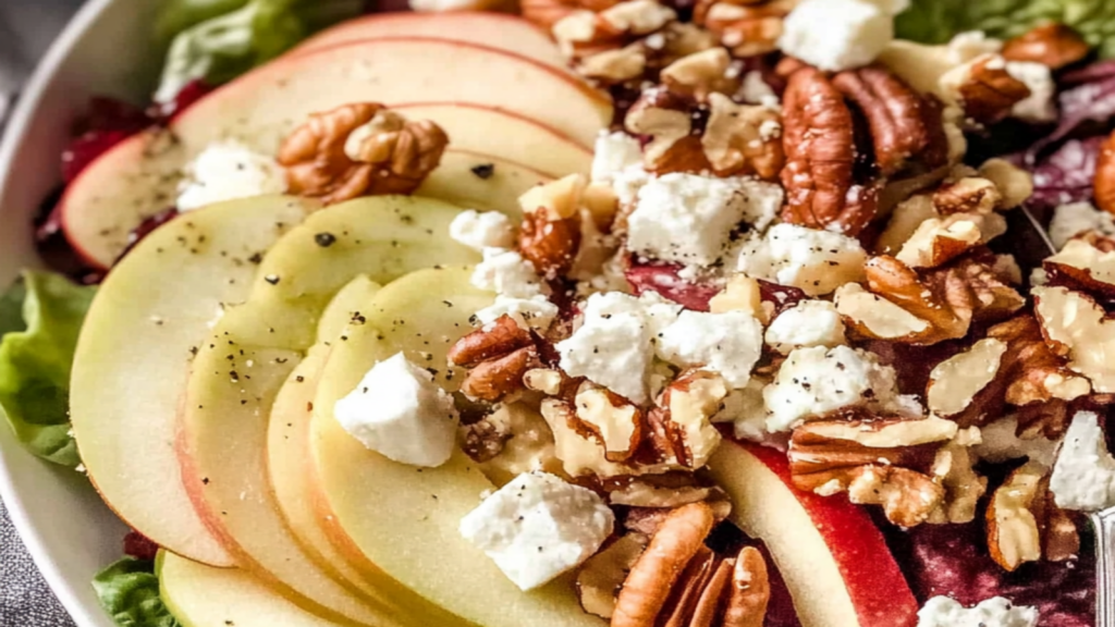 Fresh Apple Salad with Walnuts and Feta Recipe