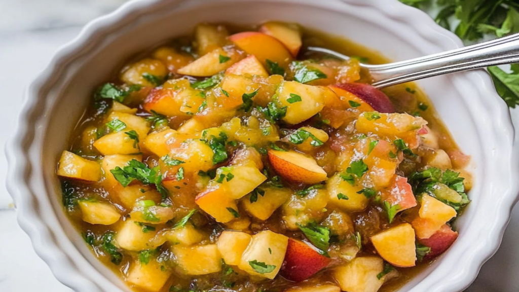Fresh Peach Salsa for Tacos or Chips Recipe