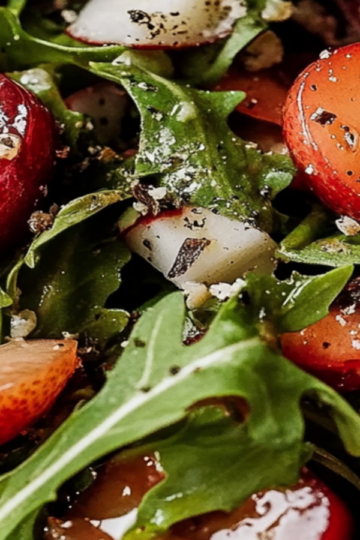 Fresh Cherry Salad with Arugula Recipe