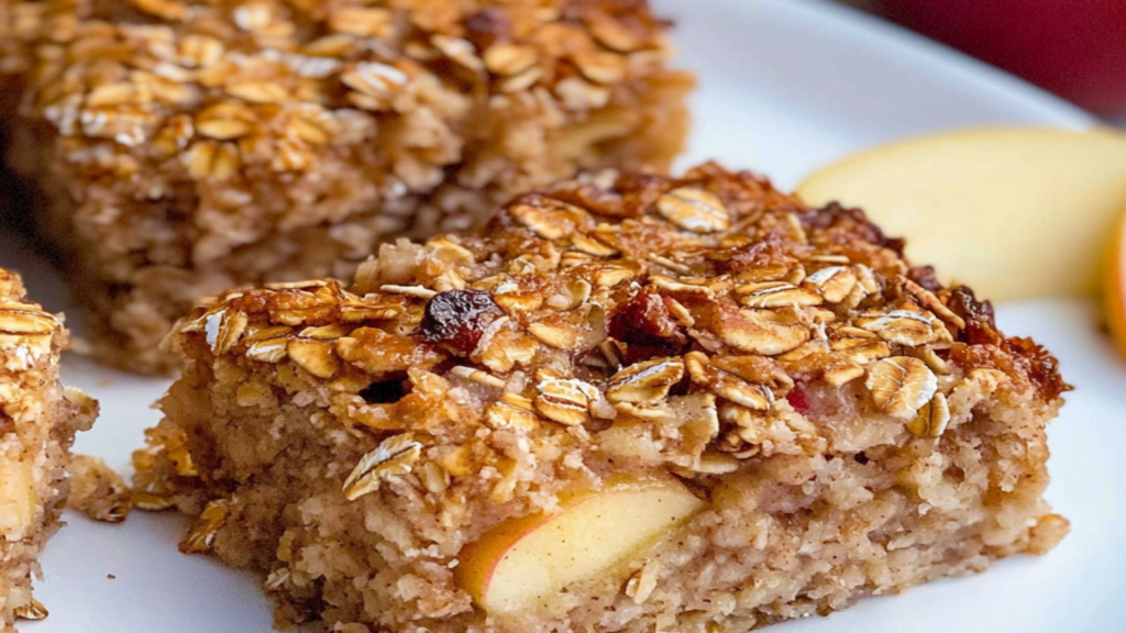 Healthy Apple Oatmeal Breakfast Bake Recipe
