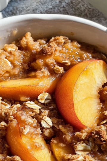 Homemade Peach Crisp with Oat Topping Recipe