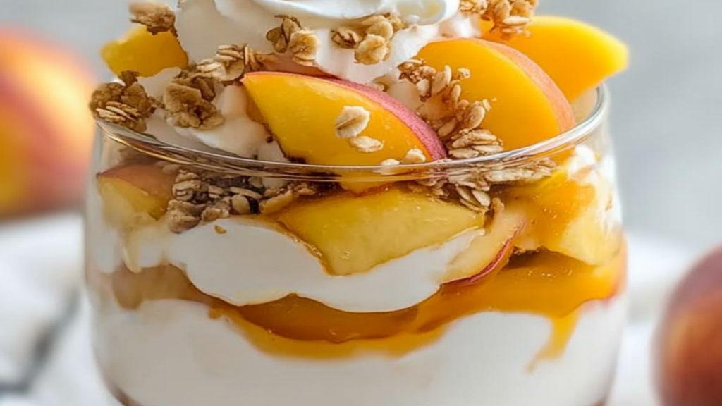 Peach Yogurt Parfaits for Breakfast Delight