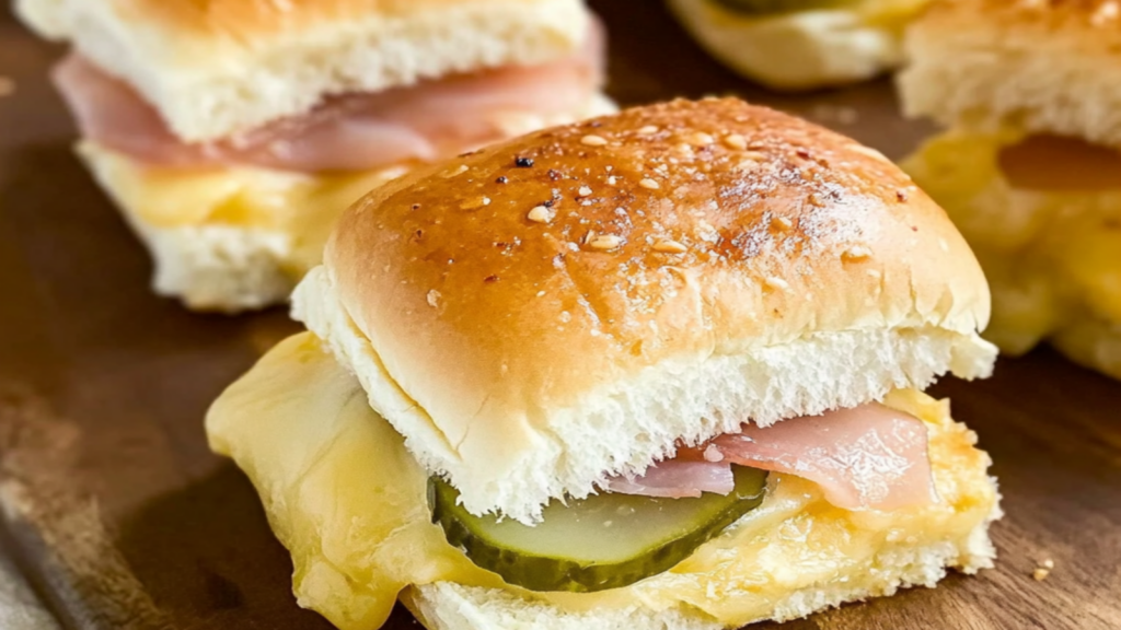 Poolside Sliders with Cheese and Pickles
