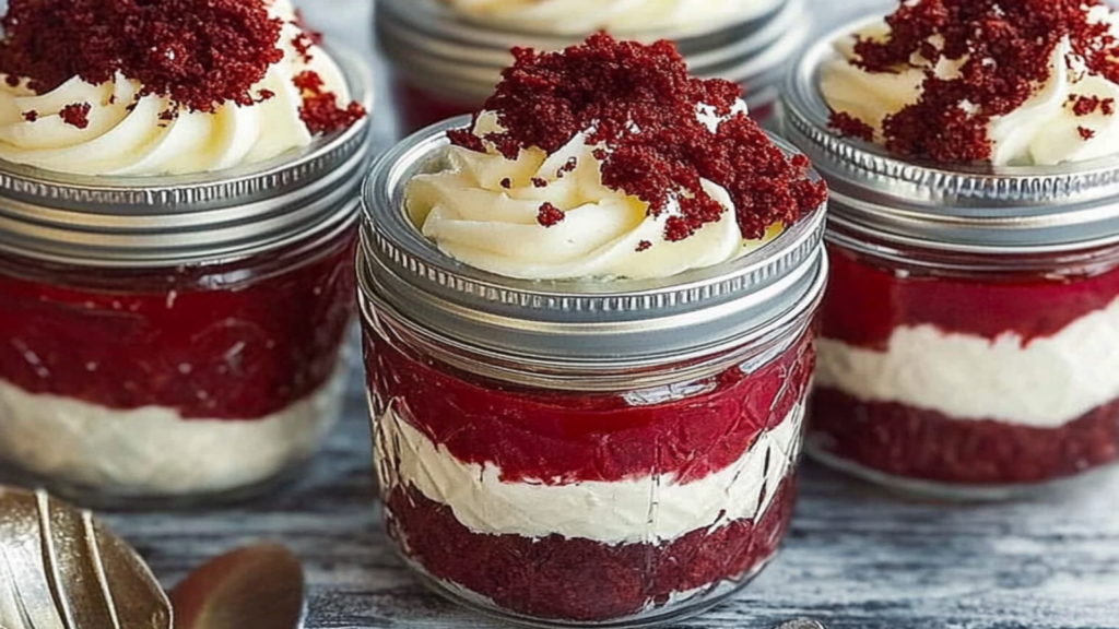 Indulge in Red Velvet Cake In A Jar – Simple & Delicious