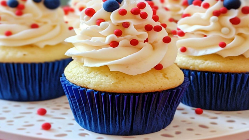 Red White and Blue Cupcakes for Celebrations