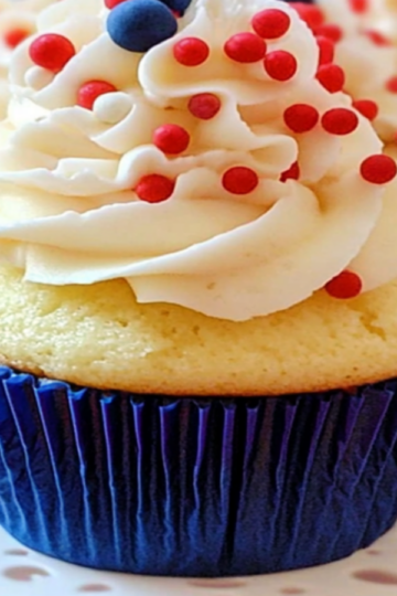 Red White and Blue Cupcakes for Celebrations