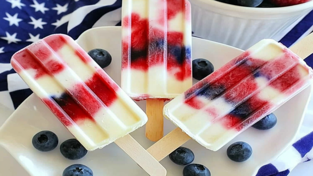 Refreshing Red White and Blue Popsicles for Summer Fun