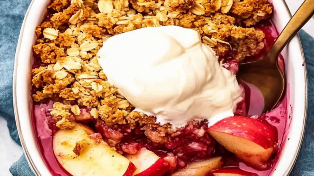 Rhubarb and Apple Crumble Recipe Delight