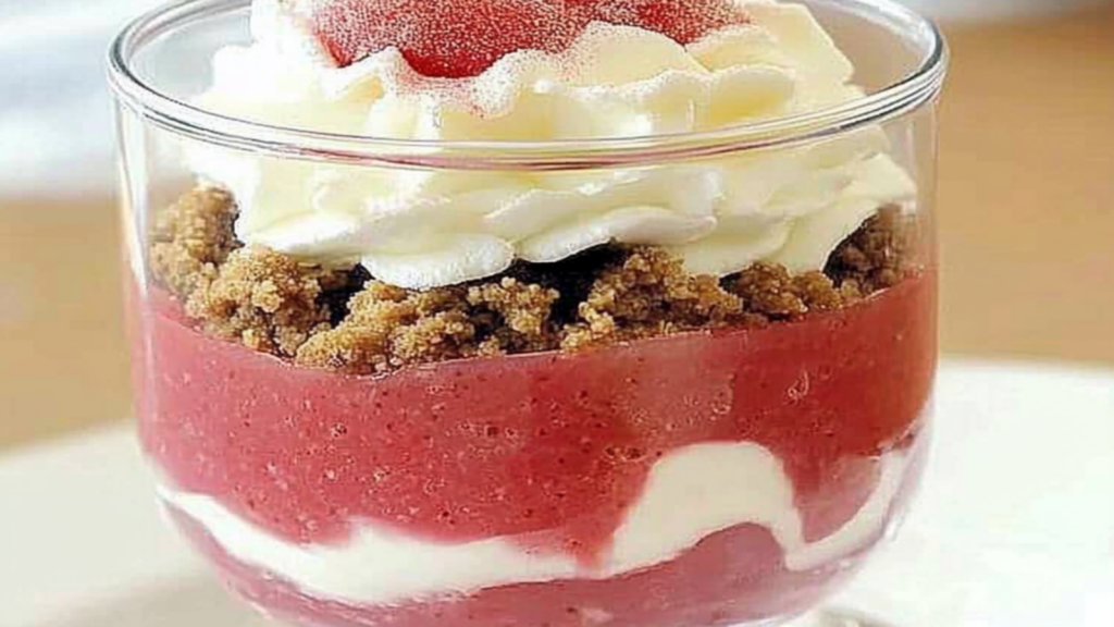 Rhubarb Fool Recipe with Whipped Cream Delight