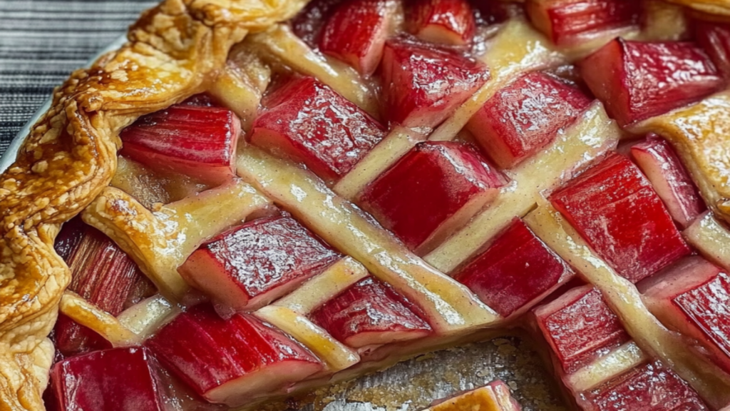 Rhubarb Galette Recipe with Almond Crust