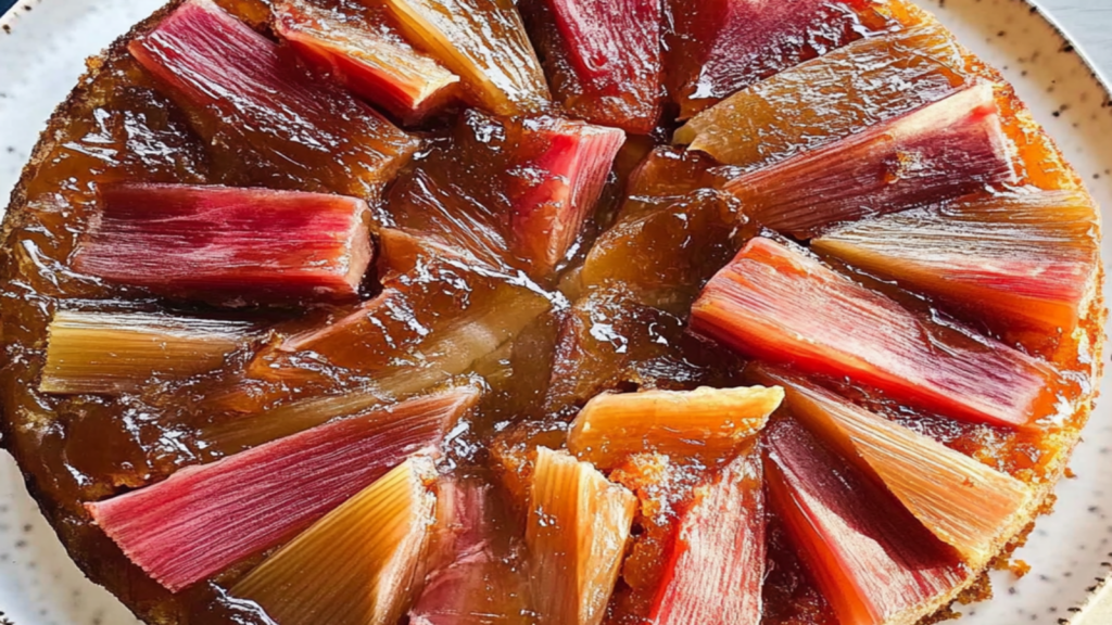 Rhubarb Upside-Down Cake Recipe to Try Today