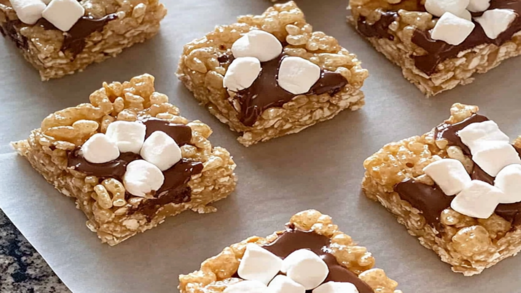 S’mores Rice Krispie Treats Recipe Delight