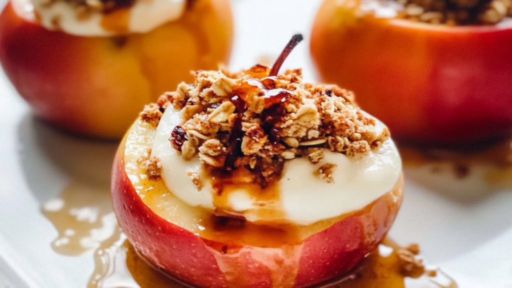 Stuffed Baked Apples with Granola Recipe