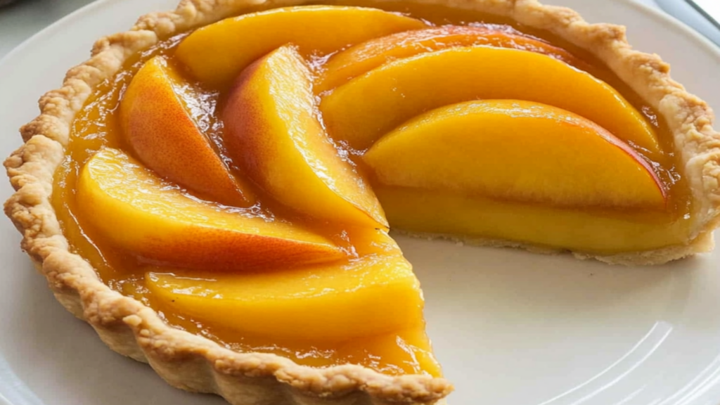 Sweet Peach Tart with Almond Cream Delight