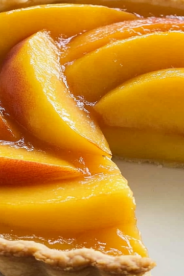 Sweet Peach Tart with Almond Cream Delight