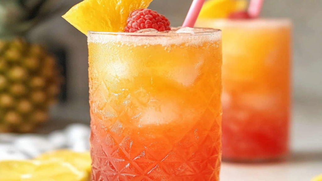 Refreshing Tropical Summer Drink No Alcohol Fruit Punch