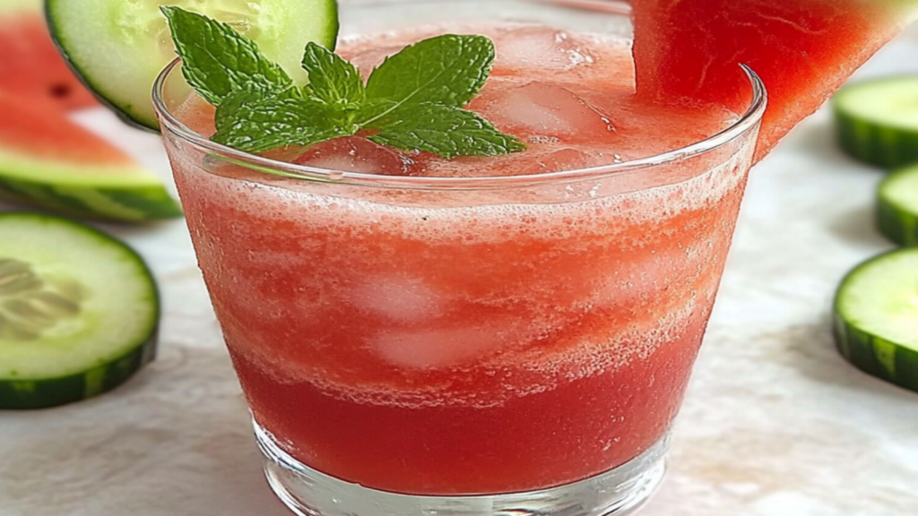 Refreshing Watermelon Cucumber Cooler Drink Recipe