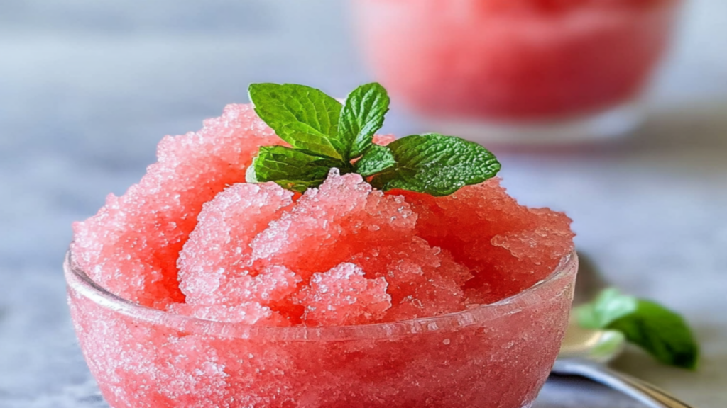 Refreshing Watermelon Granita Frozen Dessert Recipe