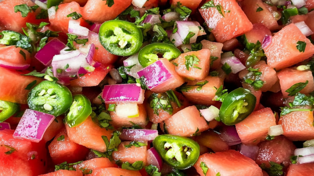 Zesty Watermelon Salsa with Jalapeño and Red Onion Recipe