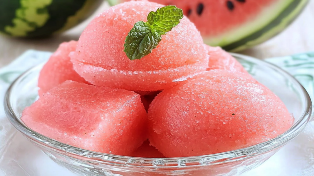 Refreshing Watermelon Sorbet with No Ice Cream Maker