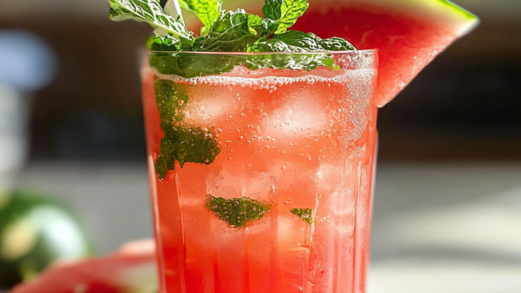 Refreshing Watermelon Mint Summer Drink Cooler Recipe