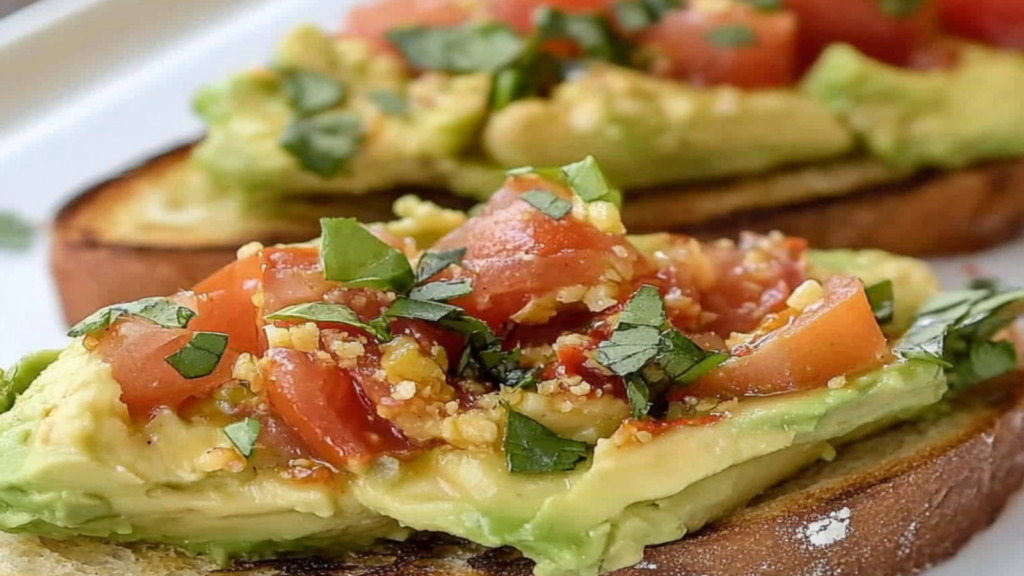 Avocado Tomato Toast with Chili Flakes Recipe