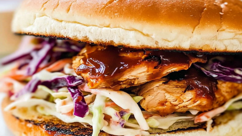 BBQ Chicken Sandwich with Coleslaw Recipe