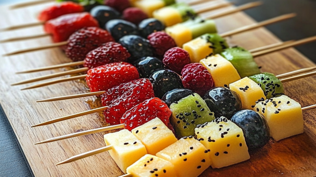 Colorful Back-to-School Fruit and Cheese Skewers Recipe