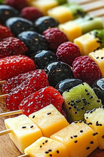 Colorful Back-to-School Fruit and Cheese Skewers Recipe