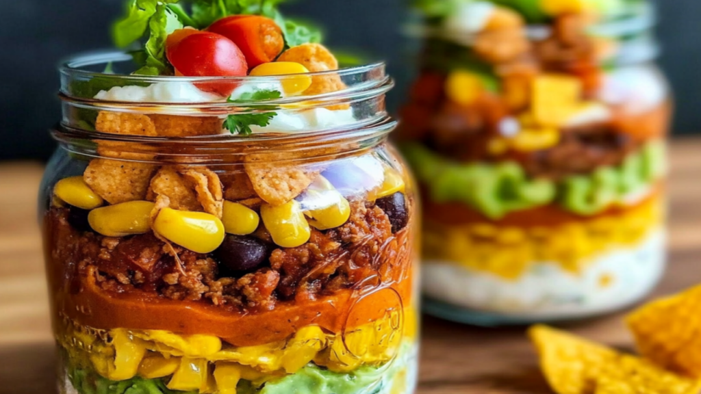 Back-to-School Taco Salad Jars Recipe