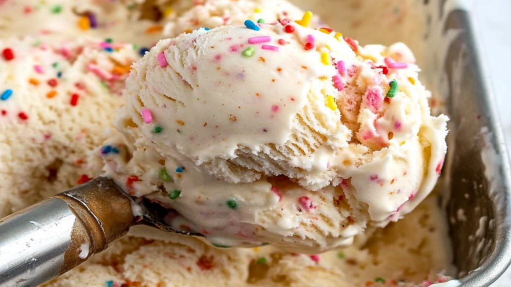 Birthday Cake Ice Cream with Sprinkles Recipe
