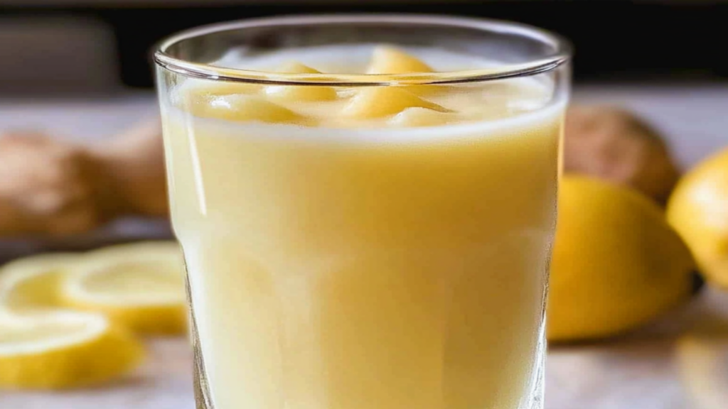 Creamy Lemon Ginger Coconut Water: Tropical Bliss in a Glass