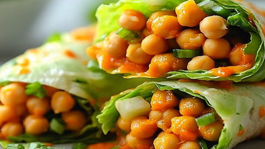 Crispy Chickpea Lettuce Wraps Recipe