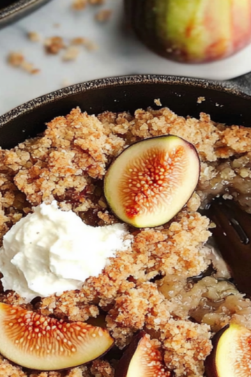 Warm Fig and Apple Crumble Recipe Delight