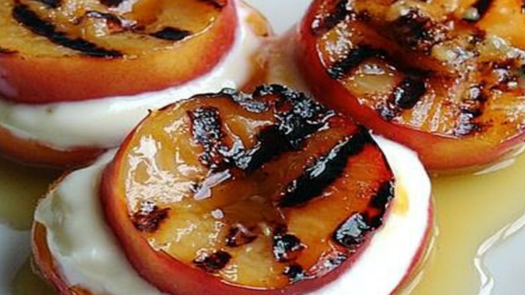 Grilled Nectarines with Yogurt and Honey