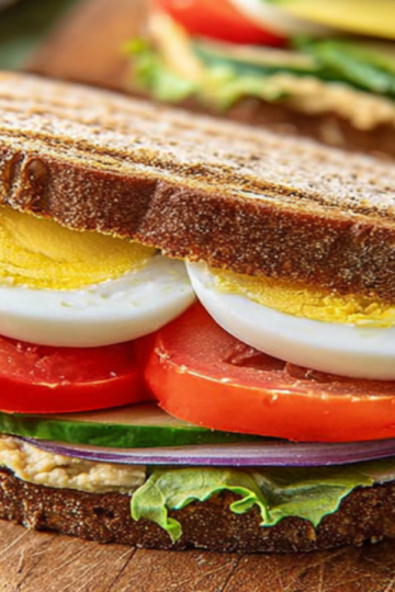 Grilled Veggie Sandwich with Hummus Recipe