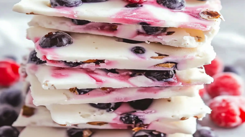 Huckleberry Recipes: Frozen Yogurt Bark Treats