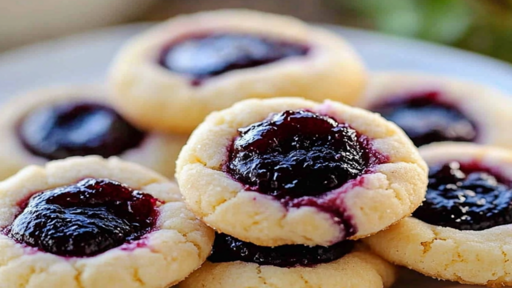 Huckleberry Recipes: Jam-Filled Thumbprint Cookies