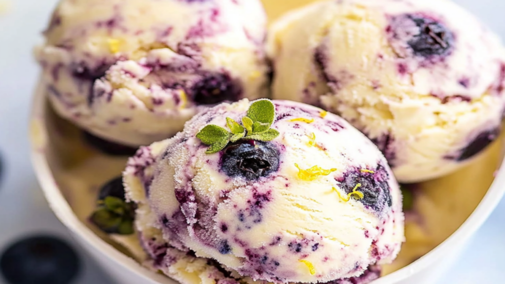 Refreshing Lemon Blueberry Ice Cream Recipe to Savor