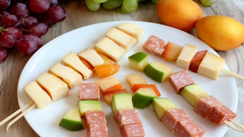 Lunch Box Cheese and Fruit Skewers Recipe