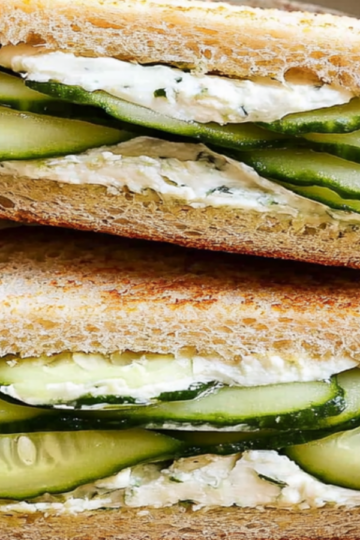 Lunch Box Cucumber Cream Cheese Sandwiches