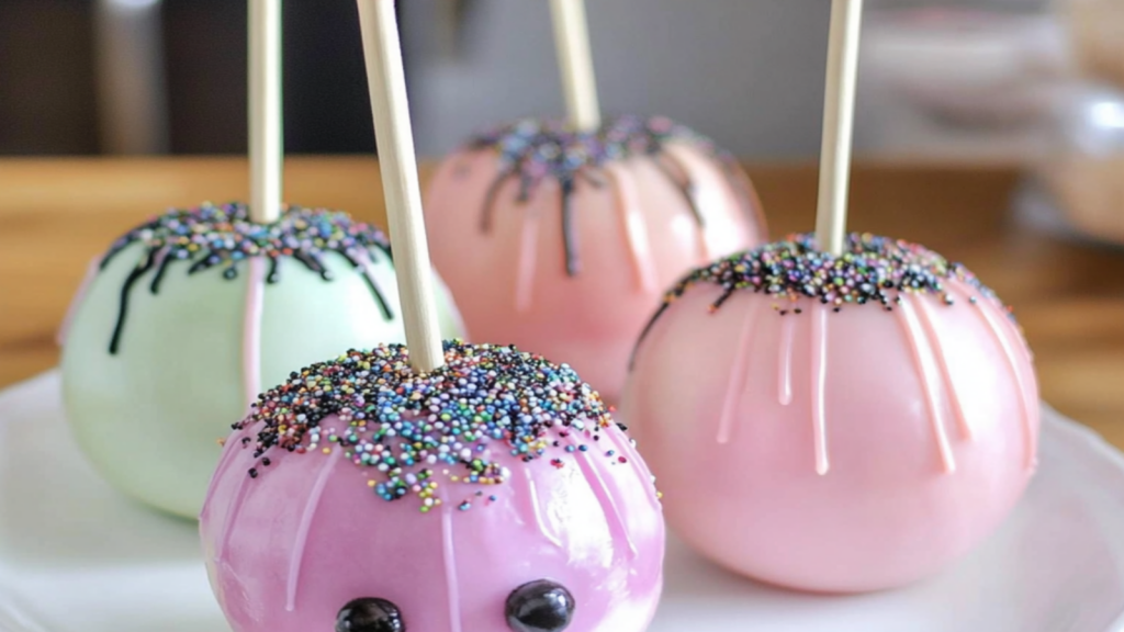 Pastel Halloween Candy Apples Recipe